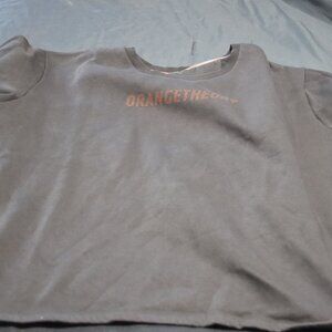 Orange Theory high-low sweatshirt, used, gray in color, size XL